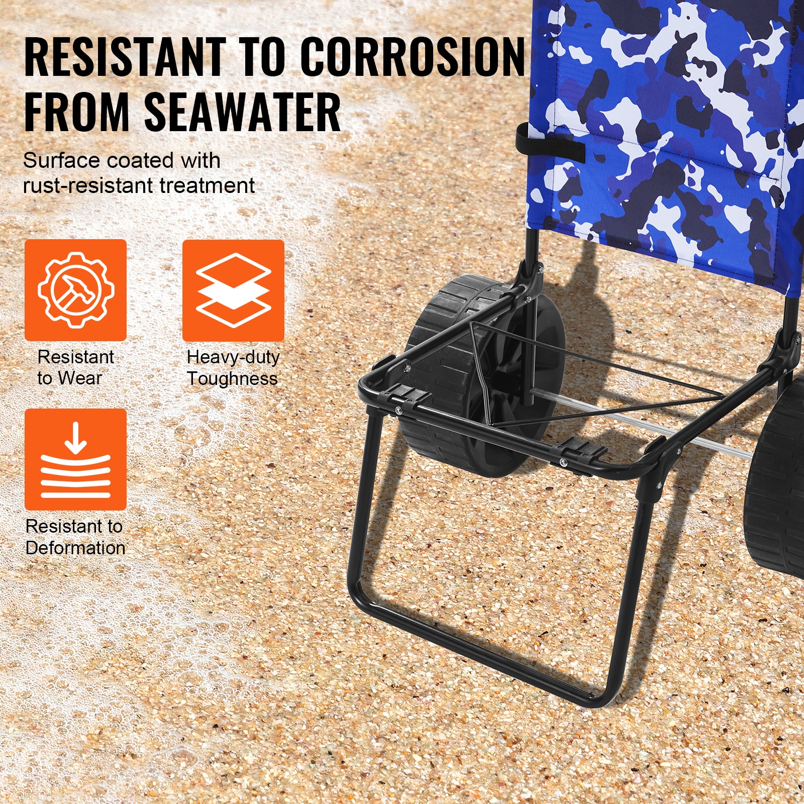 Heavy Duty Beach Dolly With Large Wheels For Sand And Gardening_voghion.com